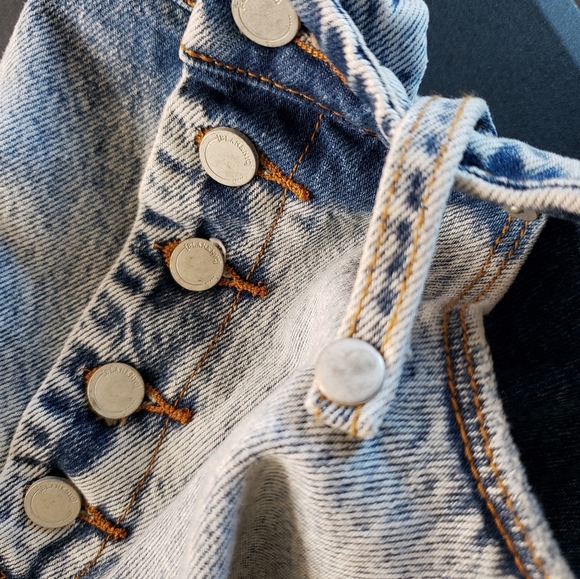 Blanknyc High Rise Exposed Button Fly Cut Off Raw Hem Denim Jean Shorts Sz 30 - Picture 11 of 11